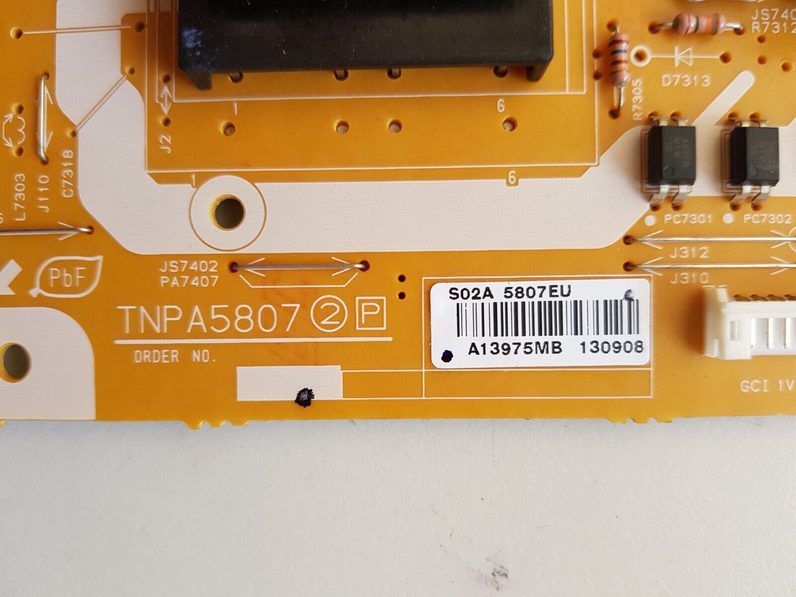 GENUINE PANASONIC THL50EM6A POWER SUPPLY BOARD TNPA5807 (2)(P)
