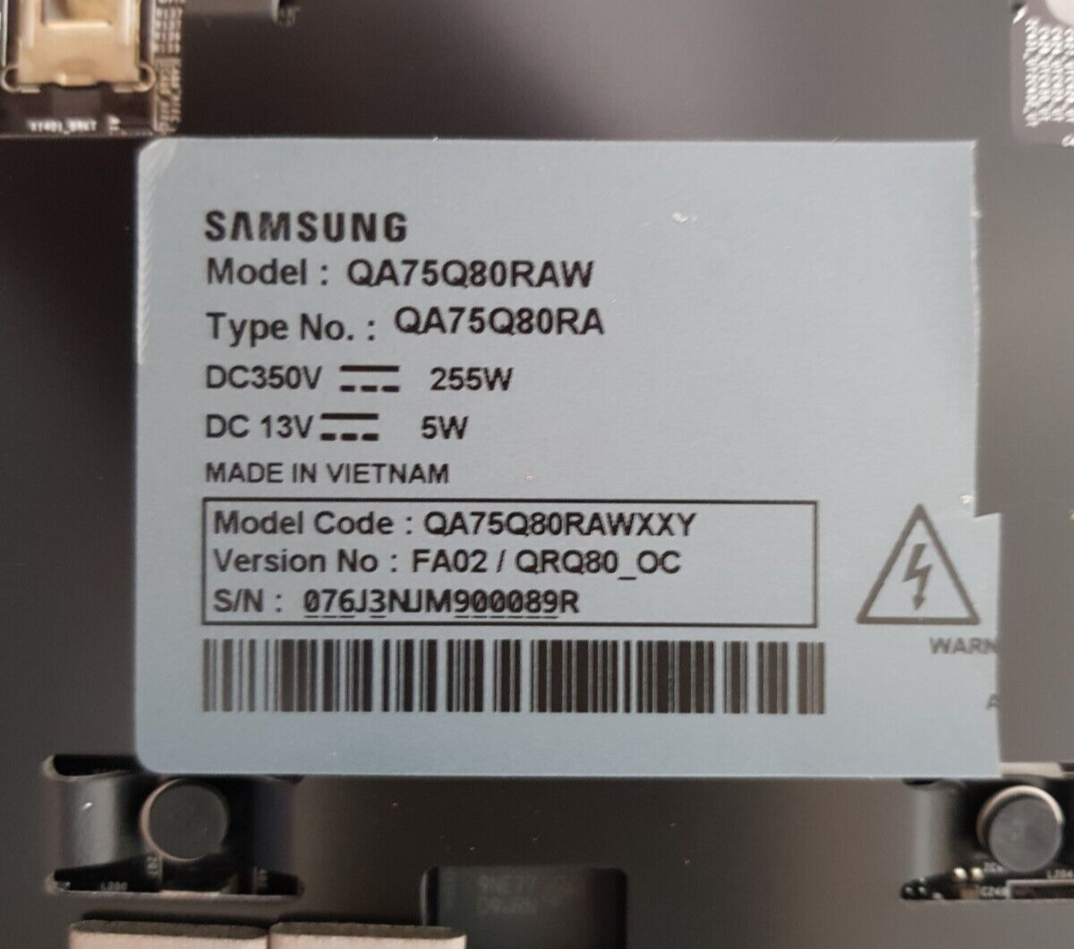 GENUINE SAMSUNG QA75Q80RAW XXY (VER FA02) MAIN BOARD BN94-14017H