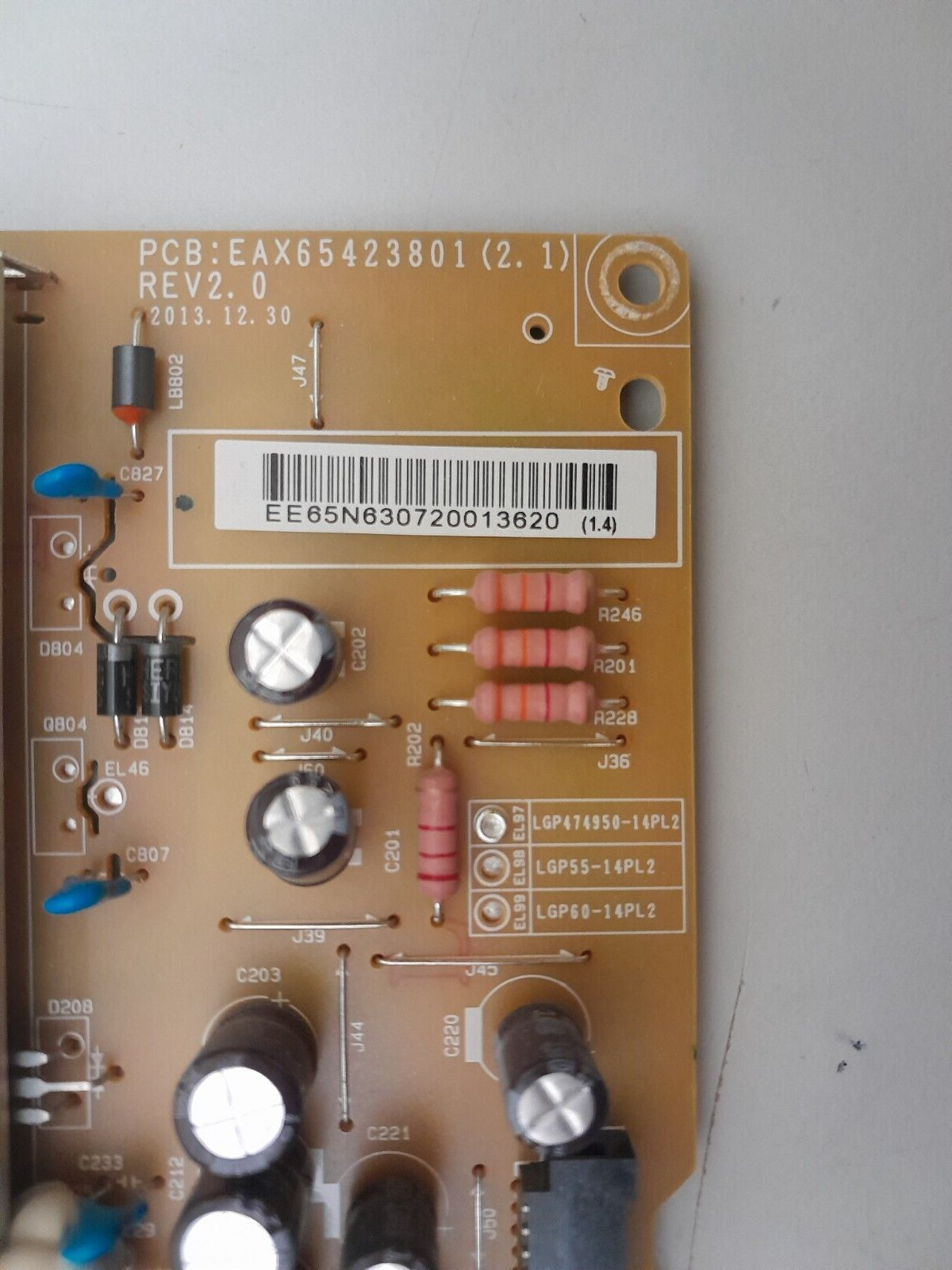 GENUINE LG 50LB5610 POWER SUPPLY BOARD EAY63072001 EAX65423801 2.1