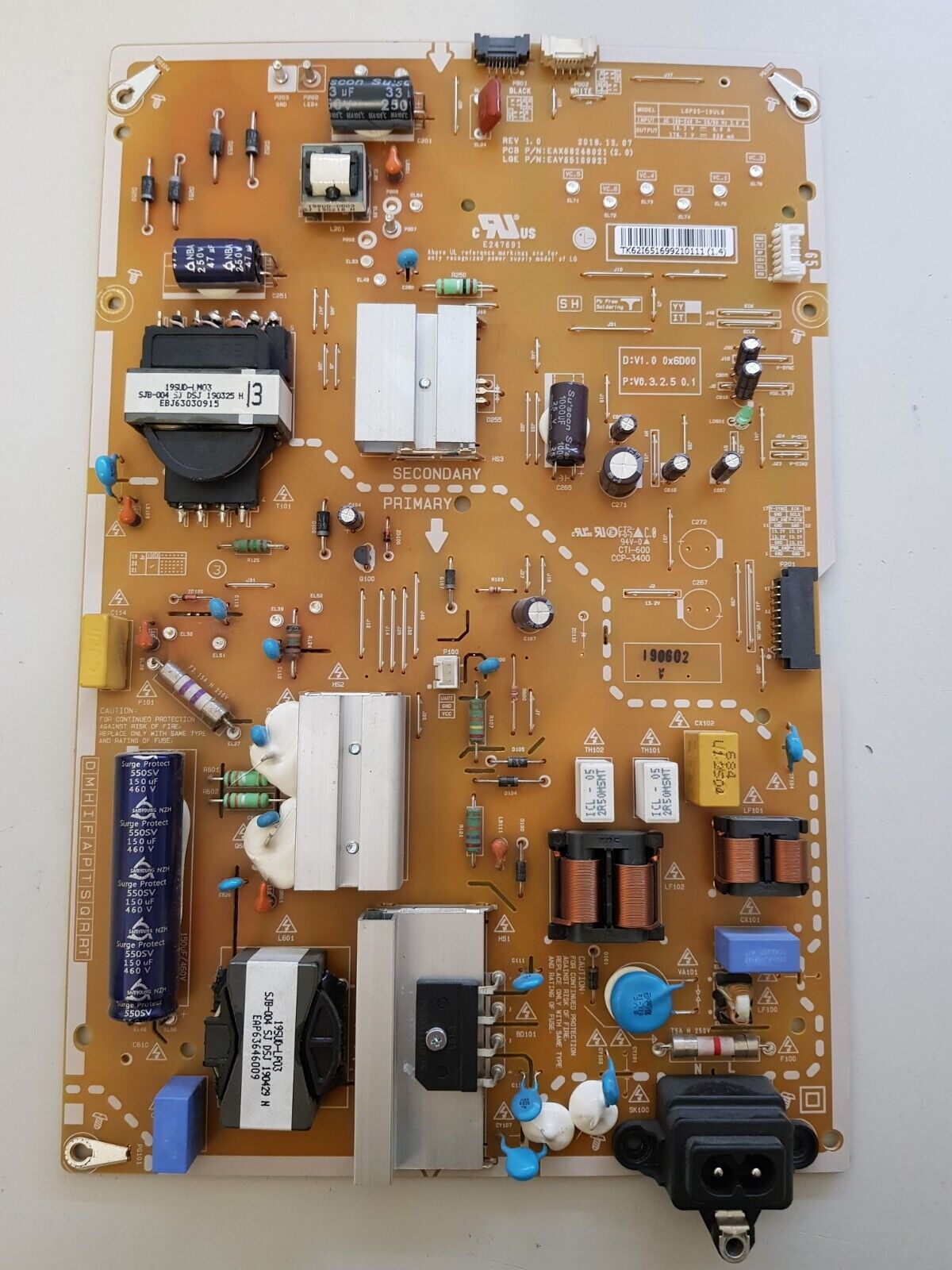 GENUINE LG 65SM8100PTA POWER SUPPLY BOARD EAY65169921 EAX68248021(2.0)