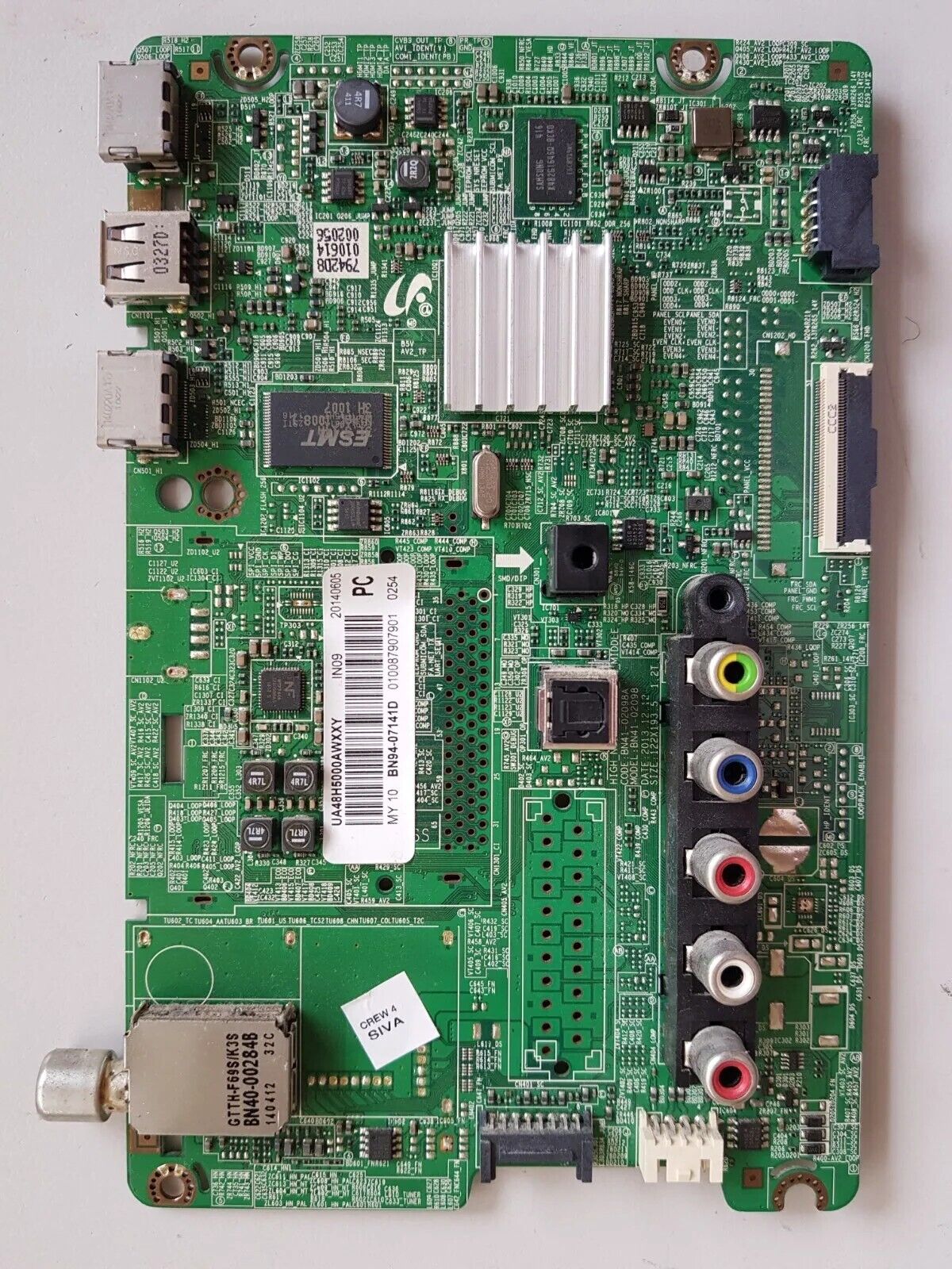 GENUINE SAMSUNG UA48H5000 (VER TD01) MAIN BOARD BN94-07141D BN41-02098A