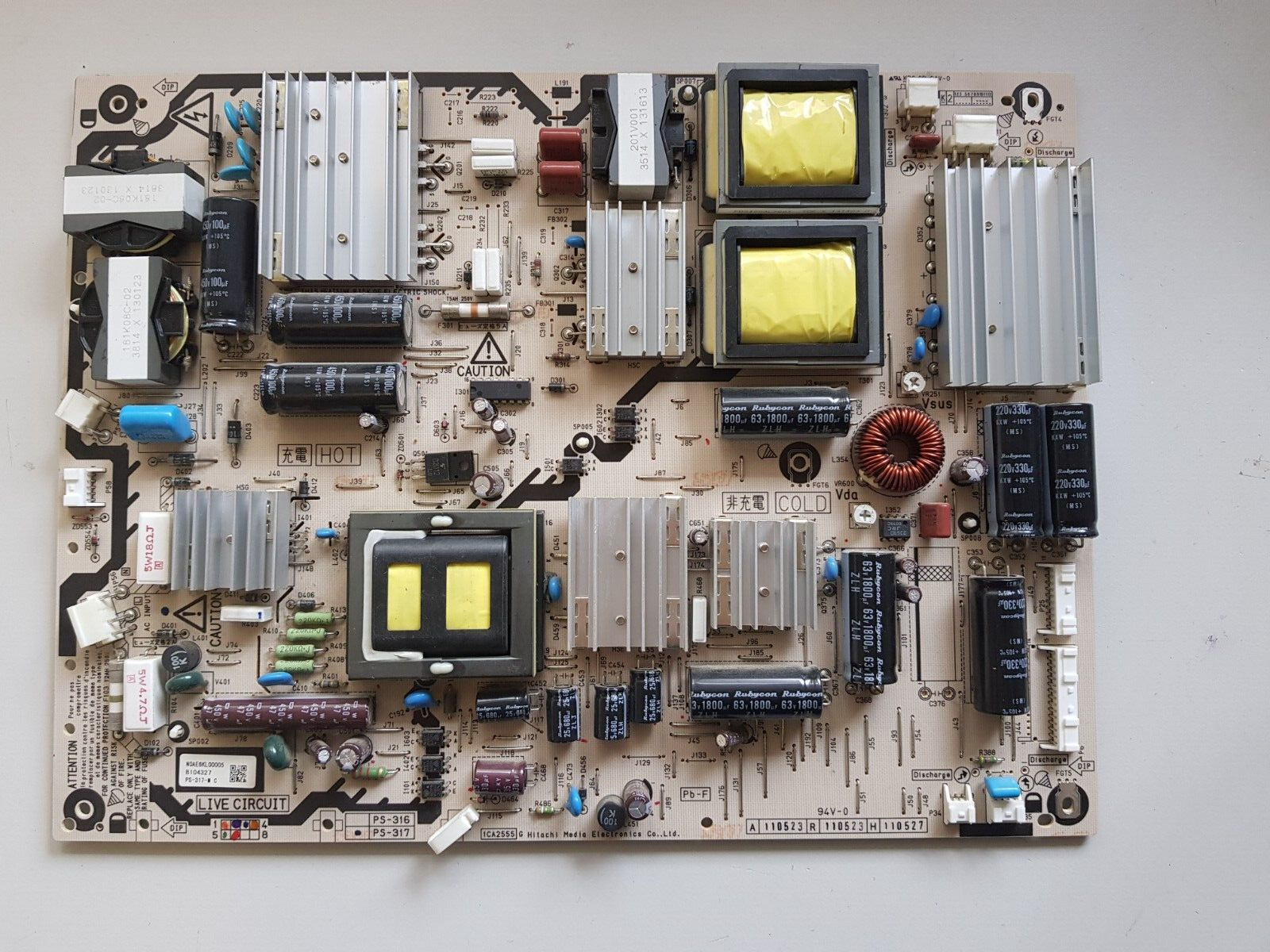 GENUINE PANASONIC TH-P55VT30A POWER SUPPLY BOARD PS-317