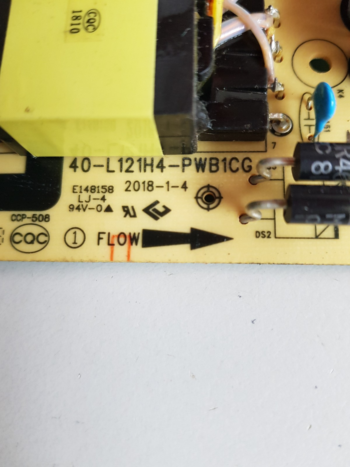 GENUINE TCL 43P6US POWER SUPPLY BOARD 40-L121H4-PWB1CG 08-L121W44-PW200AG