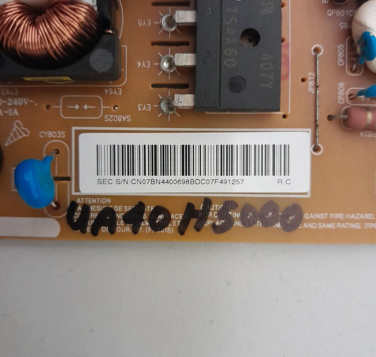 GENUINE SAMSUNG UA40H5000 POWER SUPPLY BOARD BN44-00698B L42SF_EDY
