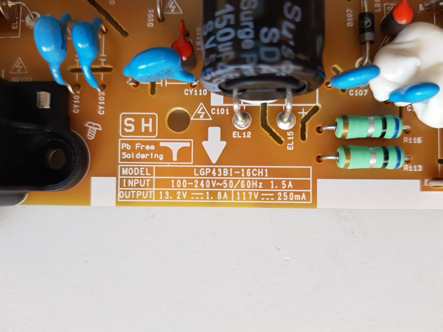 GENUINE LG 43LH541T POWER SUPPLY BOARD EAX66822701 (1.5) EAY64308601