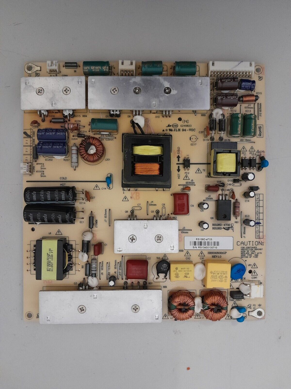 GENUINE JVC LT-48N530A POWER SUPPLY BOARD RS128D-4T03 3BS0005001GP