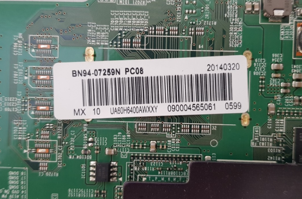 GENUINE SAMSUNG UA60H6400 (VER HD01) MAIN BOARD BN94-07259N
