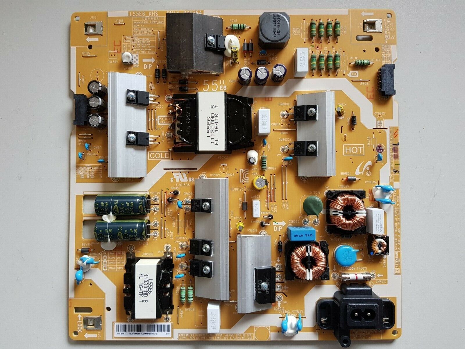 GENUINE SAMSUNG UA49KU7510 UA55KU7500 UA55KU7510 POWER SUPPLY BOARD BN44-00876A