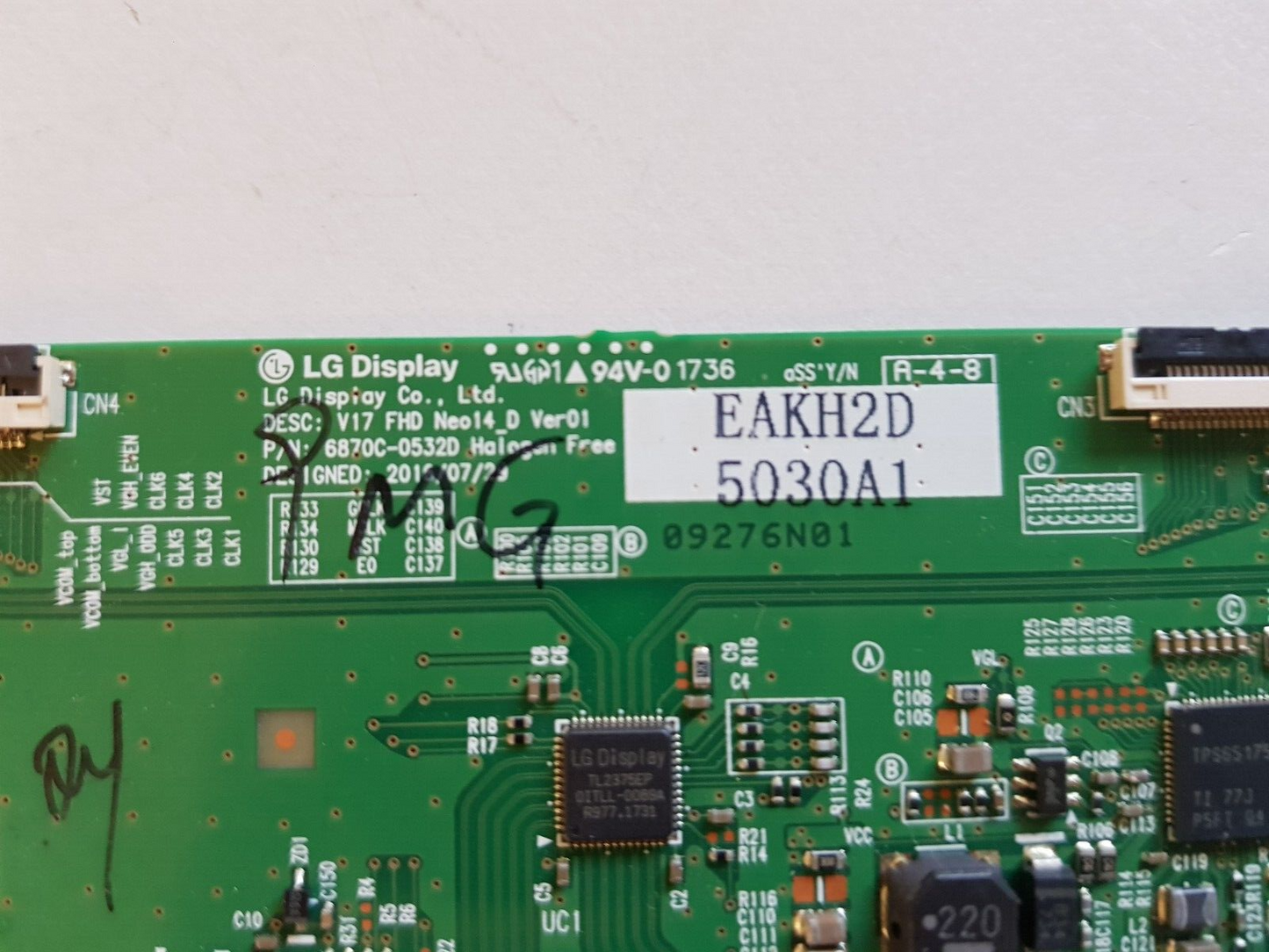 GENUINE LG 43LV340C TCON BOARD 6871L-5030A 6870C-0532D