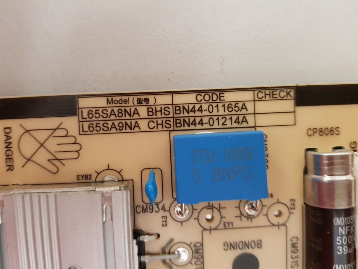 GENUINE SAMSUNG QA65QN85CWXXY POWER SUPPLY BOARD BN44-01165A L65SA8NA_BHS