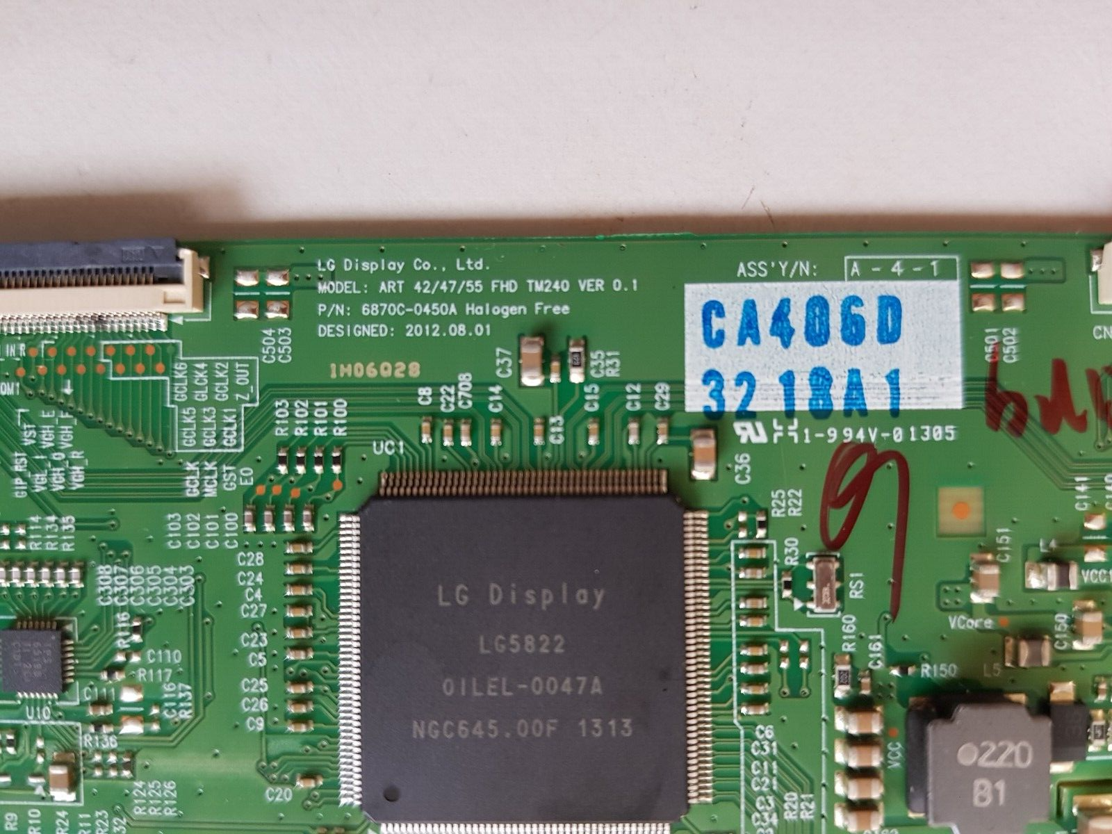 GENUINE PANASONIC TH-L55ET60A T-CON BOARD 6871L-3218A 6870C-0450A