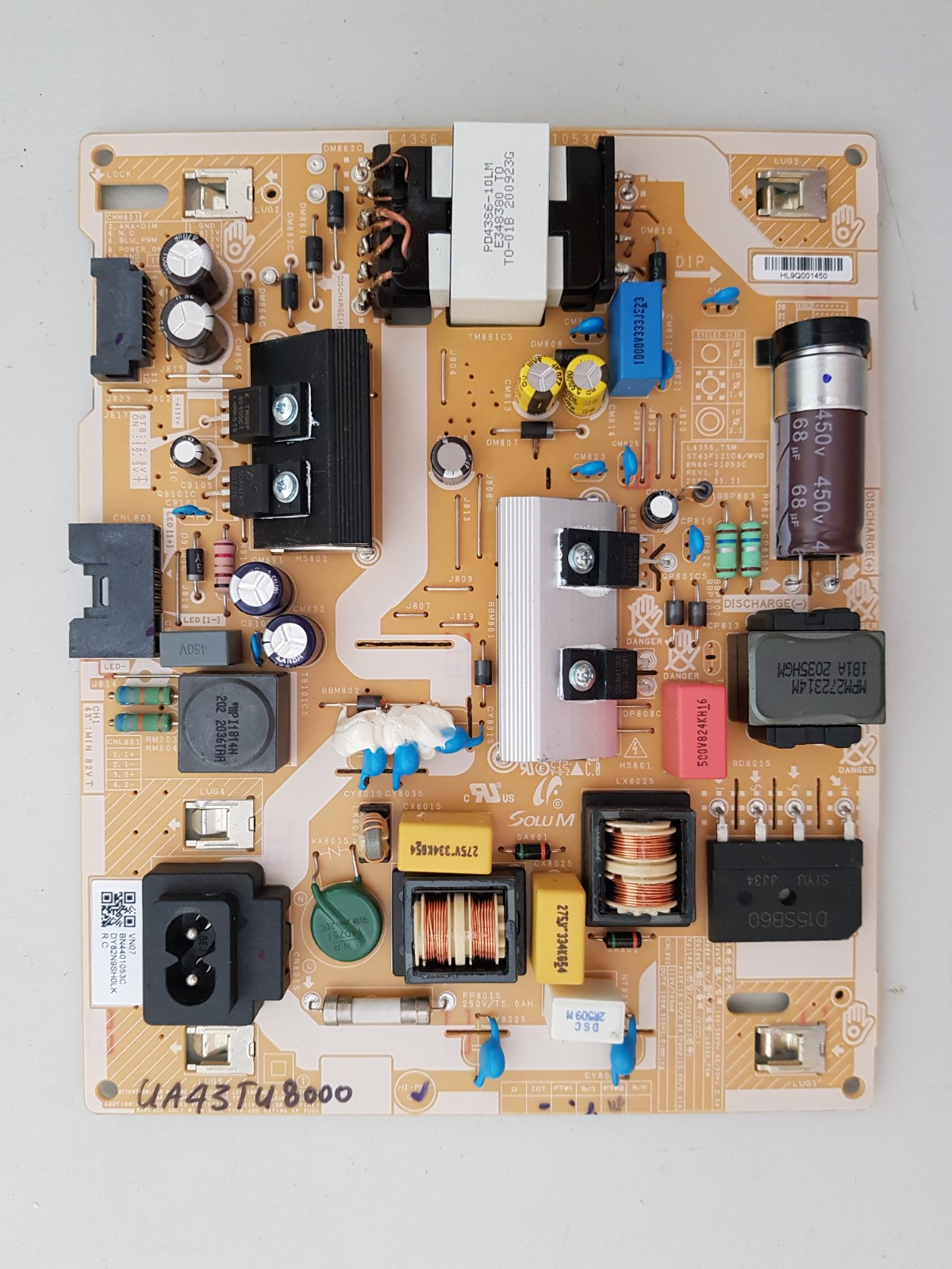 GENUINE SAMSUNG UA43TU8000 POWER SUPPLY BOARD BN44-01053C L43S6_TSM
