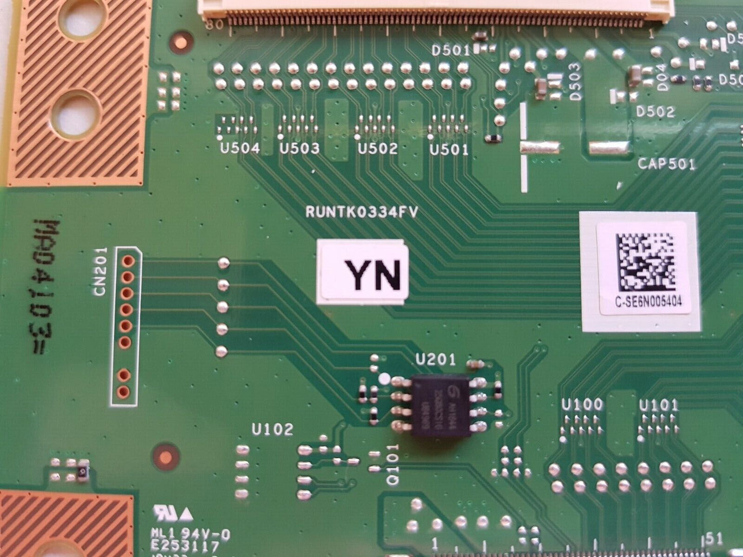 GENUINE TCL 60P8M T-CON BOARD RUNTK0334FV YN 1P-0171X00-40SB