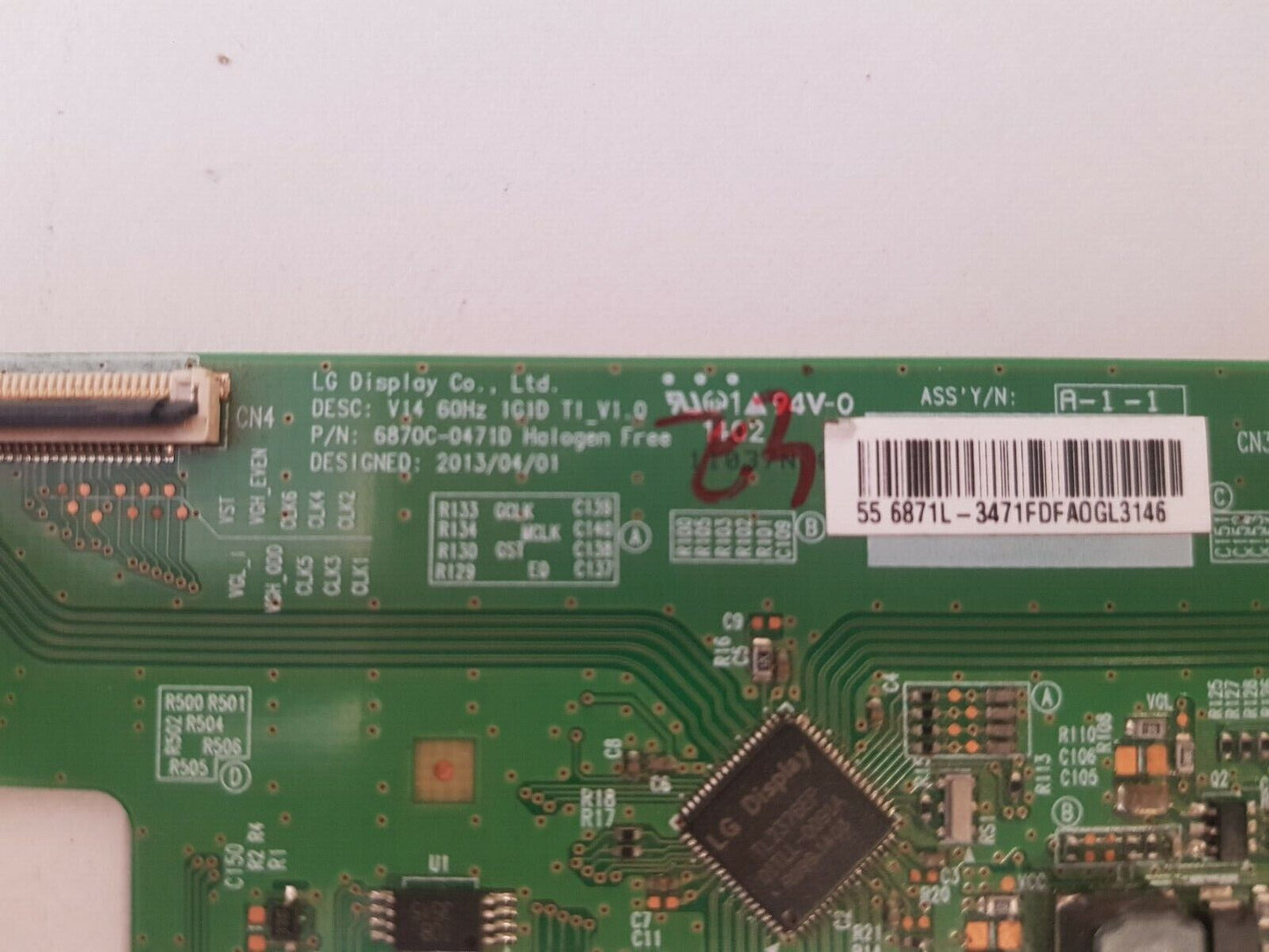 GENUINE SONIQ E55V13A T-CON BOARD 6871L-3471F 6870C-0471D