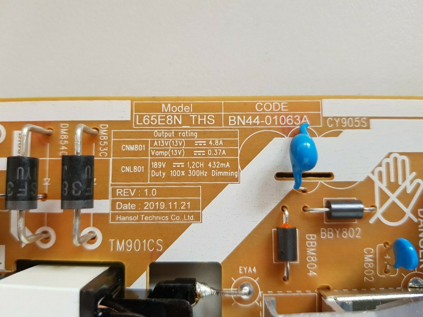 GENUINE SAMSUNG QA65Q70TAW POWER SUPPLY BOARD BN44-01063A L65E8N_THS