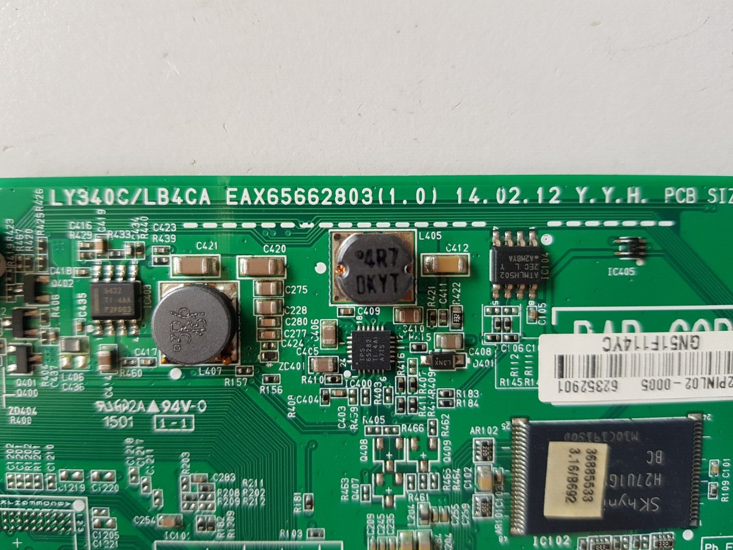 GENUINE LG 42LY340C MAIN BOARD 62352901 EAX65662803 (1.0)