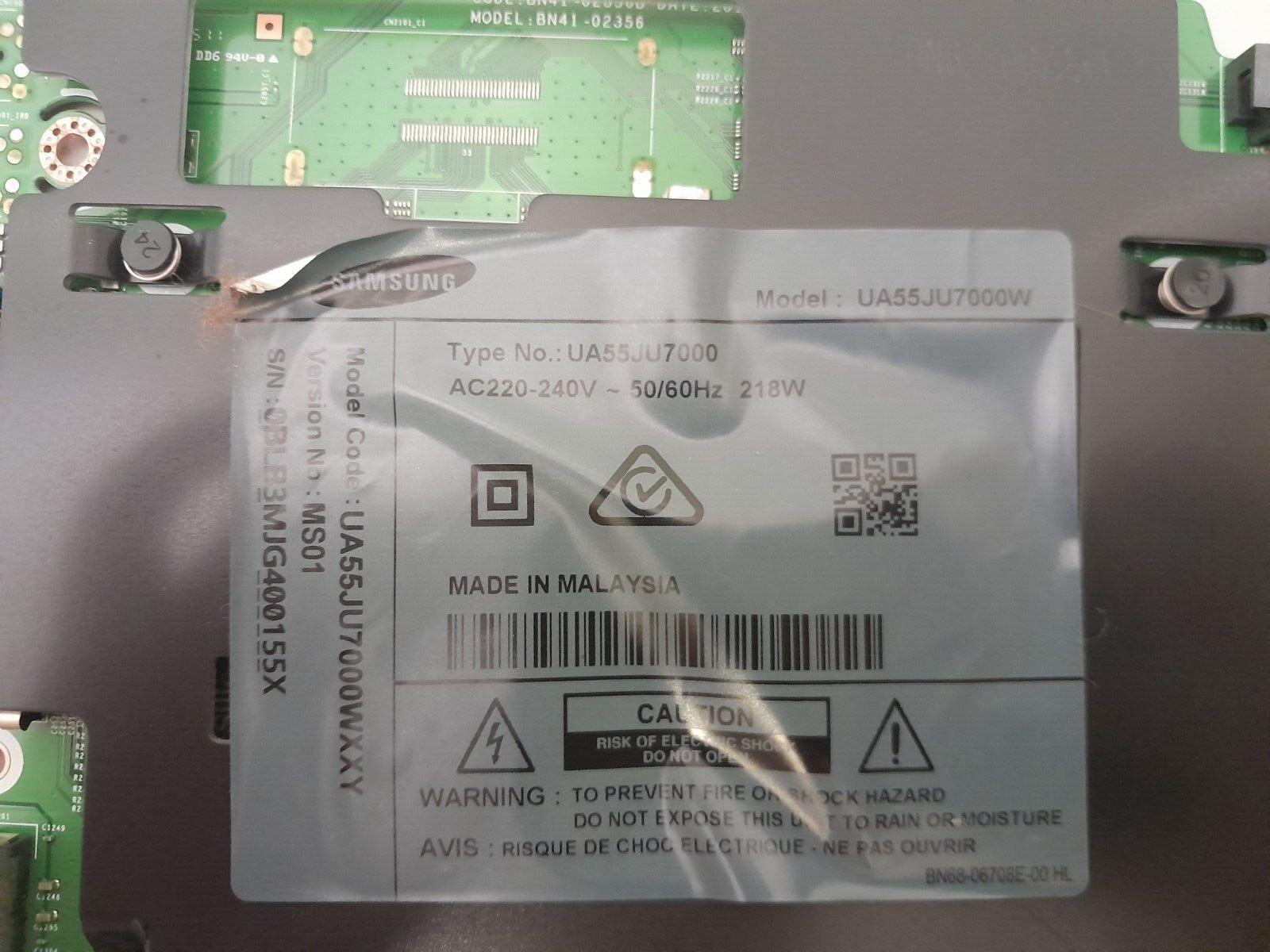 GENUINE SAMSUNG UA55JU7000 WXXY (VER MS01) MAIN BOARD  BN94-09071E