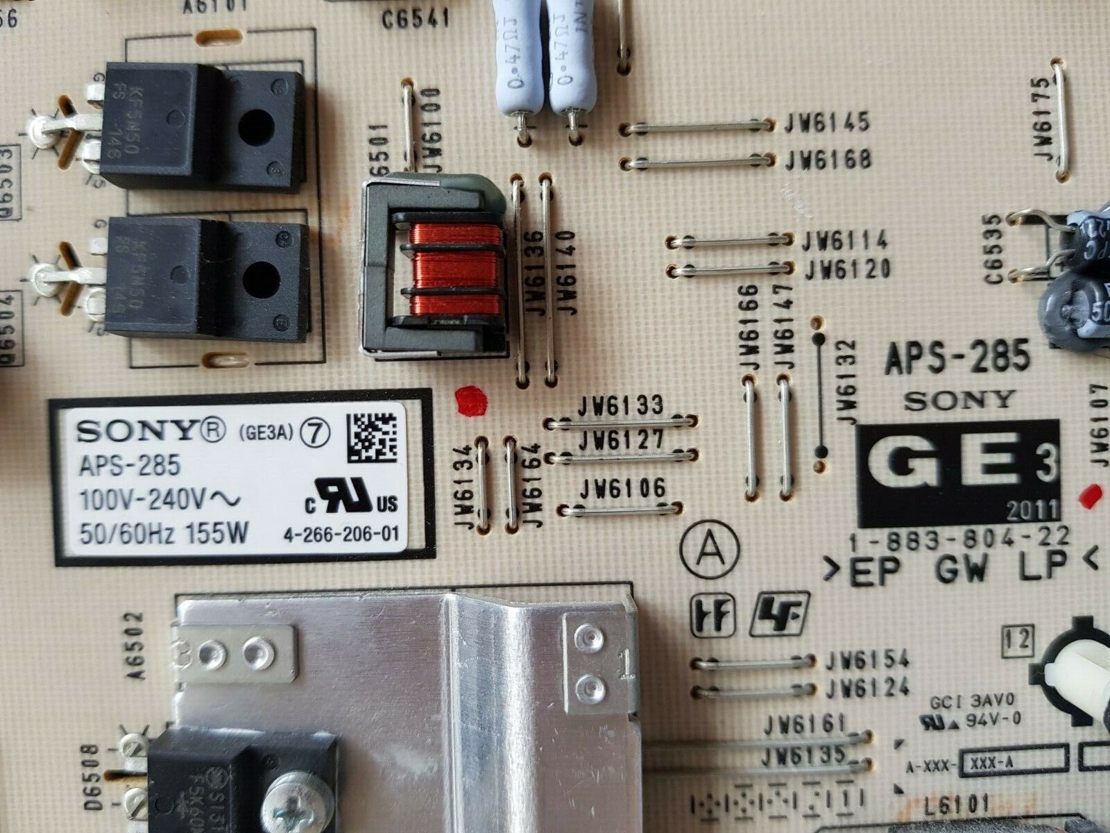 GENUINE SONY KDL40EX520 POWER SUPPLY BOARD GE3 APS-285 1-883-804-22