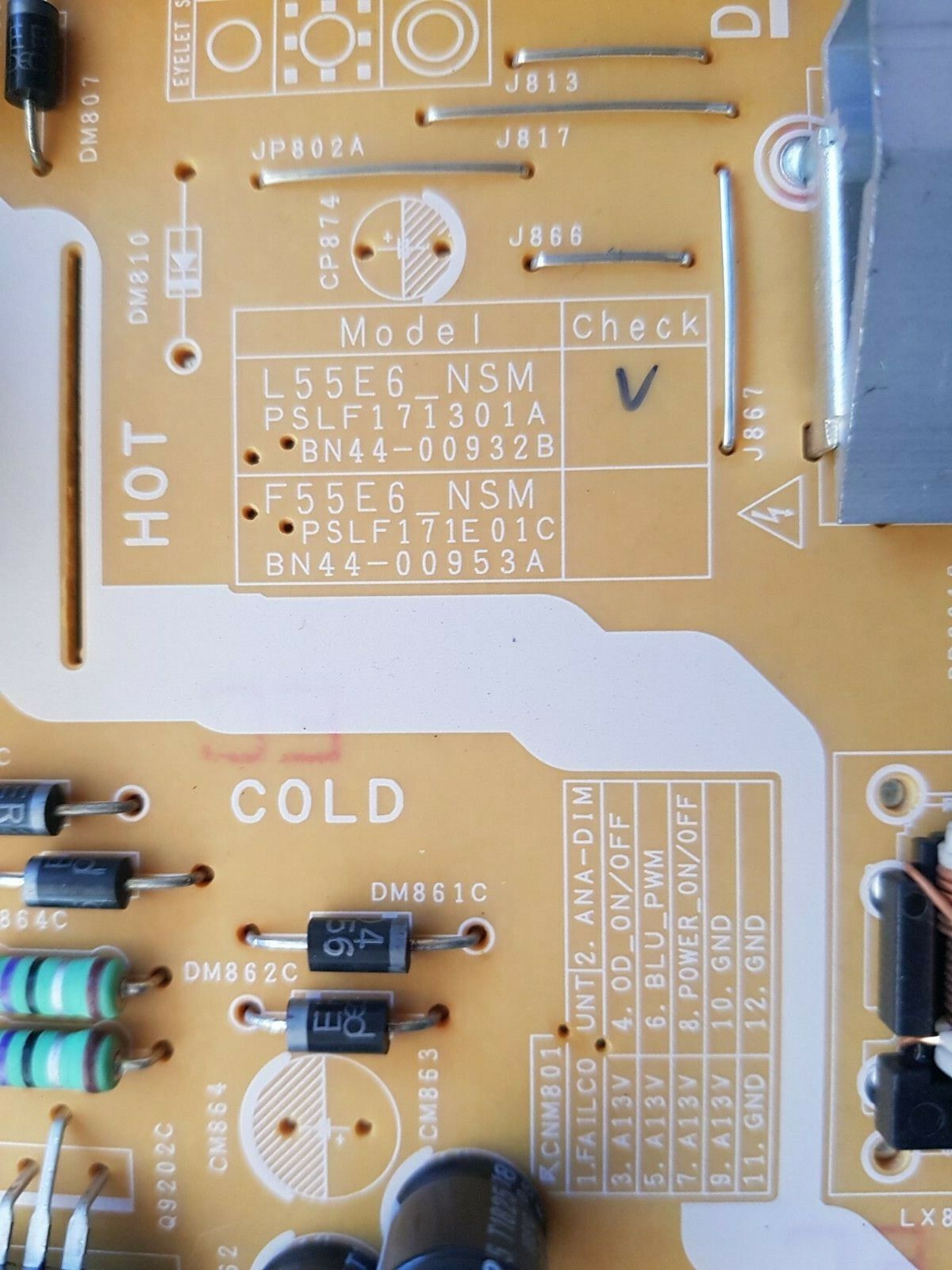 GENUINE SAMSUNG UA49NU7100 UA55NU7100 POWER SUPPLY BOARD BN44-00932B PSLF171301A