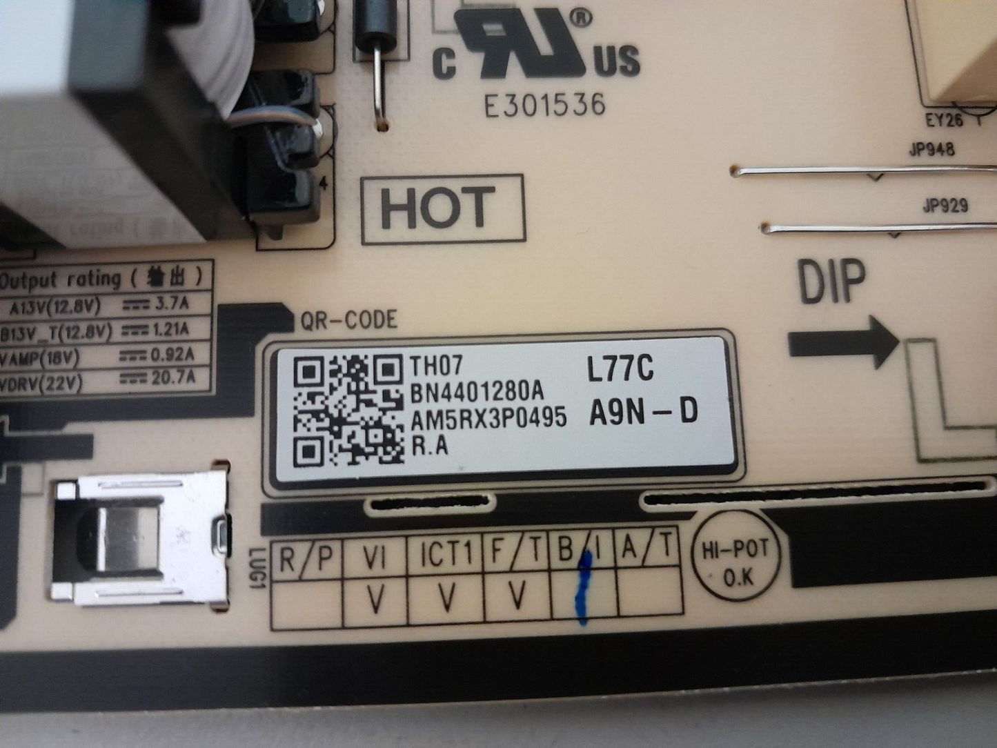 GENUINE SAMSUNG OLED QA77S90DAE POWER SUPPLY BOARD BN44-01280A L77CA9N_DHS