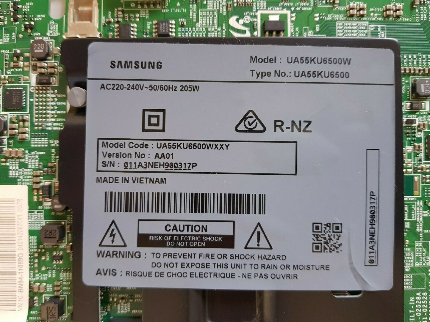 GENUINE SAMSUNG UA55KU6500WXXY (VER AA01) MAIN BOARD BN94-11059Q BN41-02528A