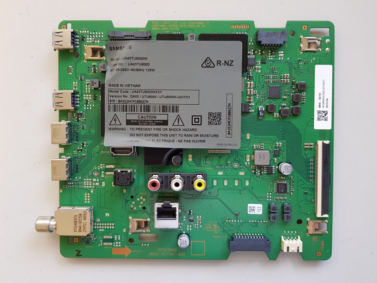 GENUINE SAMSUNG UA43TU8000WXXY (VER DA05) MAIN BOARD BN94-16079Z BN41-02756C