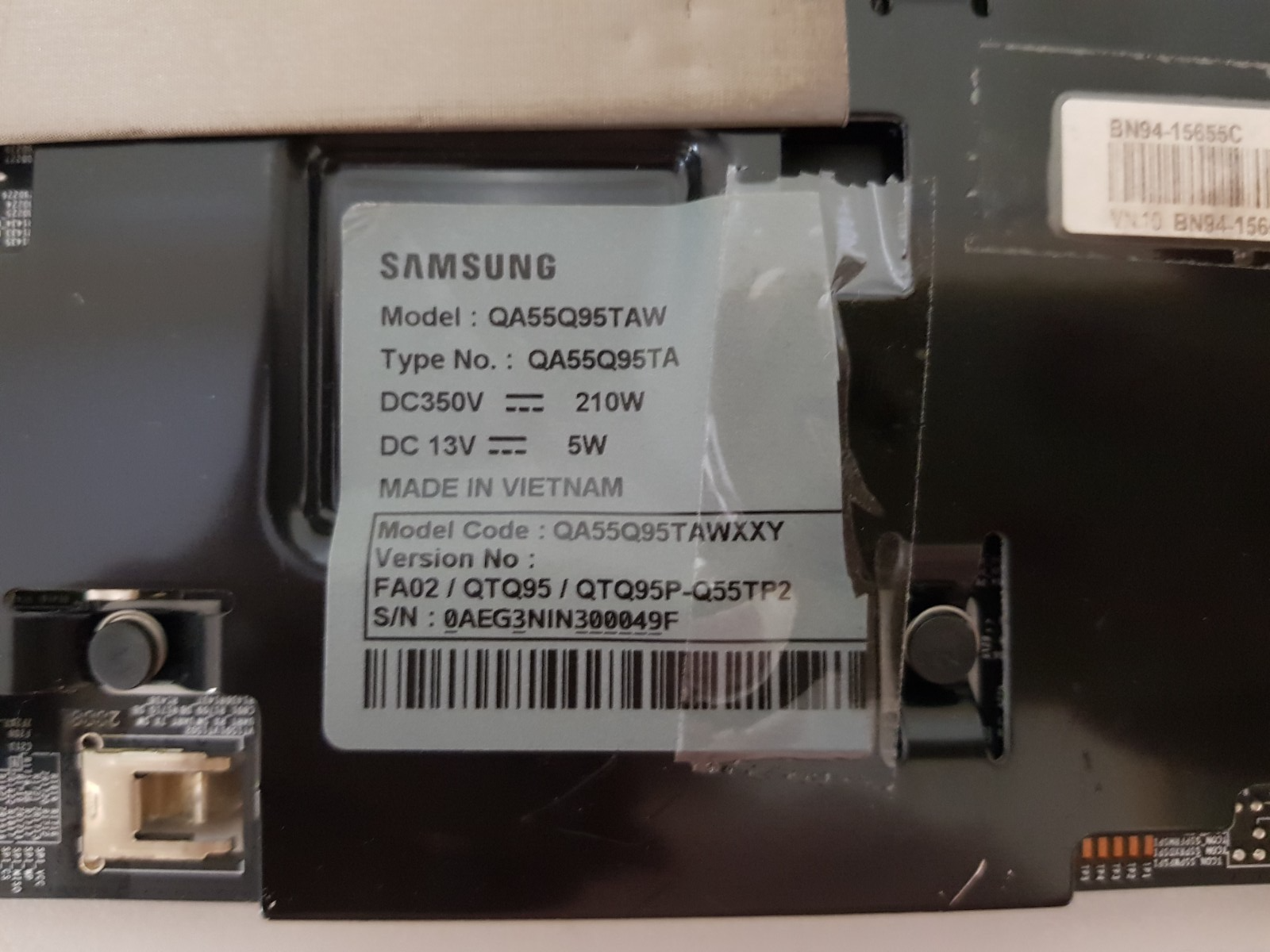 GENUINE SAMSUNG QA55Q95TAW XXY (VER FA02) MAIN BOARD BN94-15655C