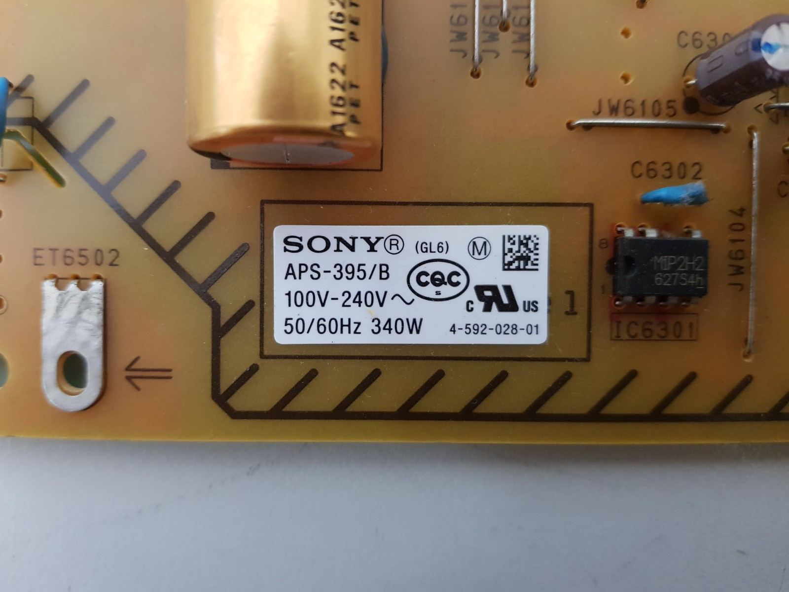 GENUINE SONY KD 65X7500D POWER SUPPLY BOARD 1-980-310-21 147463321 APS-395/B GL6