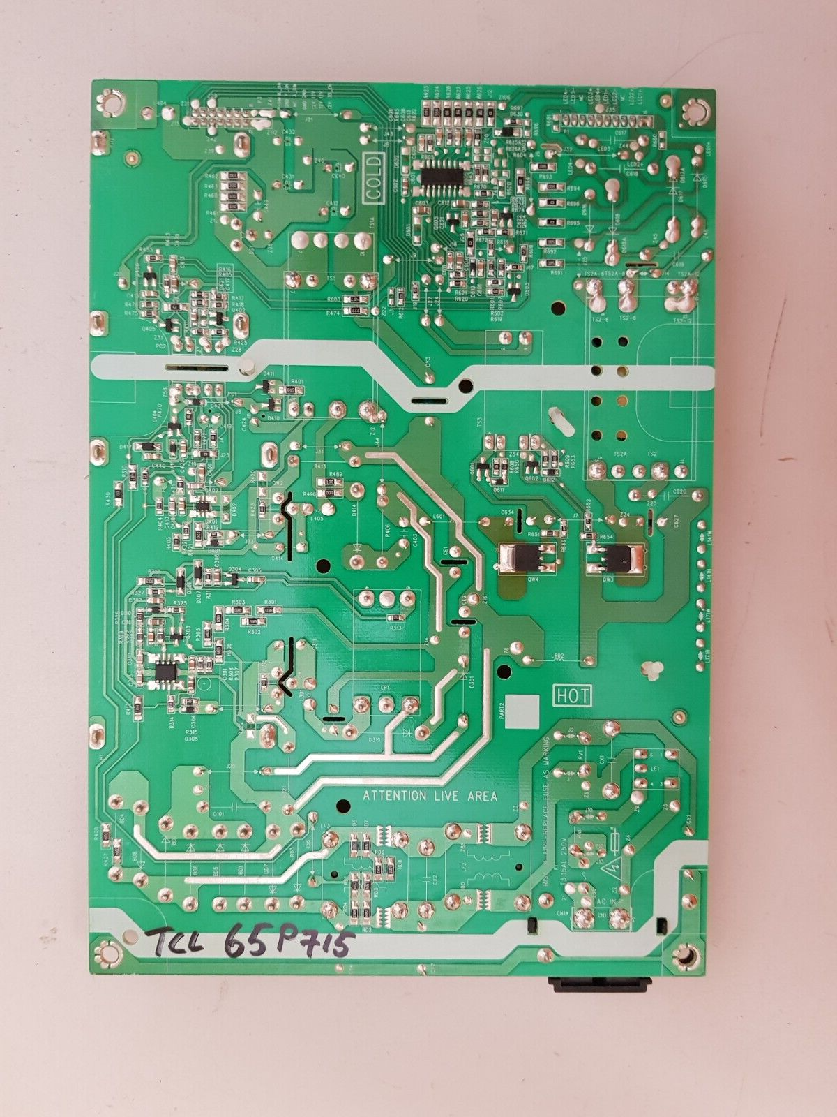 GENUINE TCL 65P725 POWER SUPPLY BOARD 40-L171H4-PWC1CG 08-L171WD2-PW200AE
