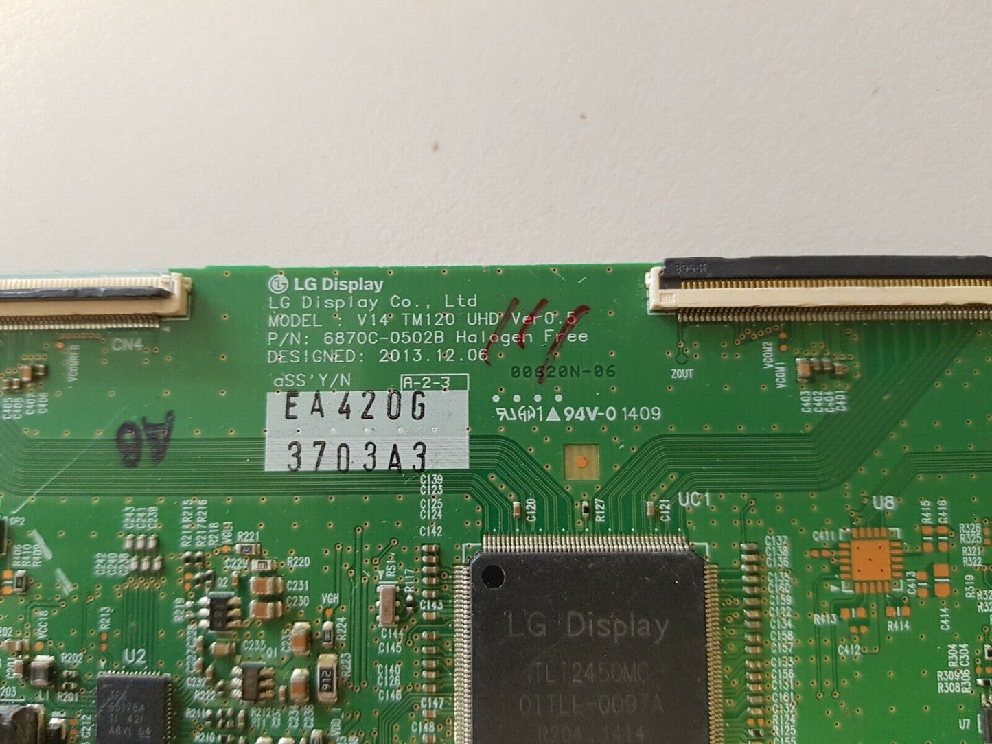 GENUINE LG 55UB8500 T-CON BOARD 6871L-3703A 6870C-0502B