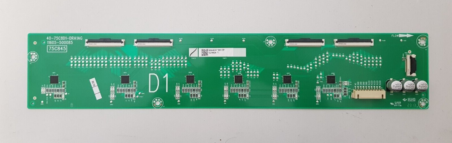 GENUINE TCL 75C845 LED DRIVE BOARD D1 40-75C8D1-DRA1AG 11605-500085
