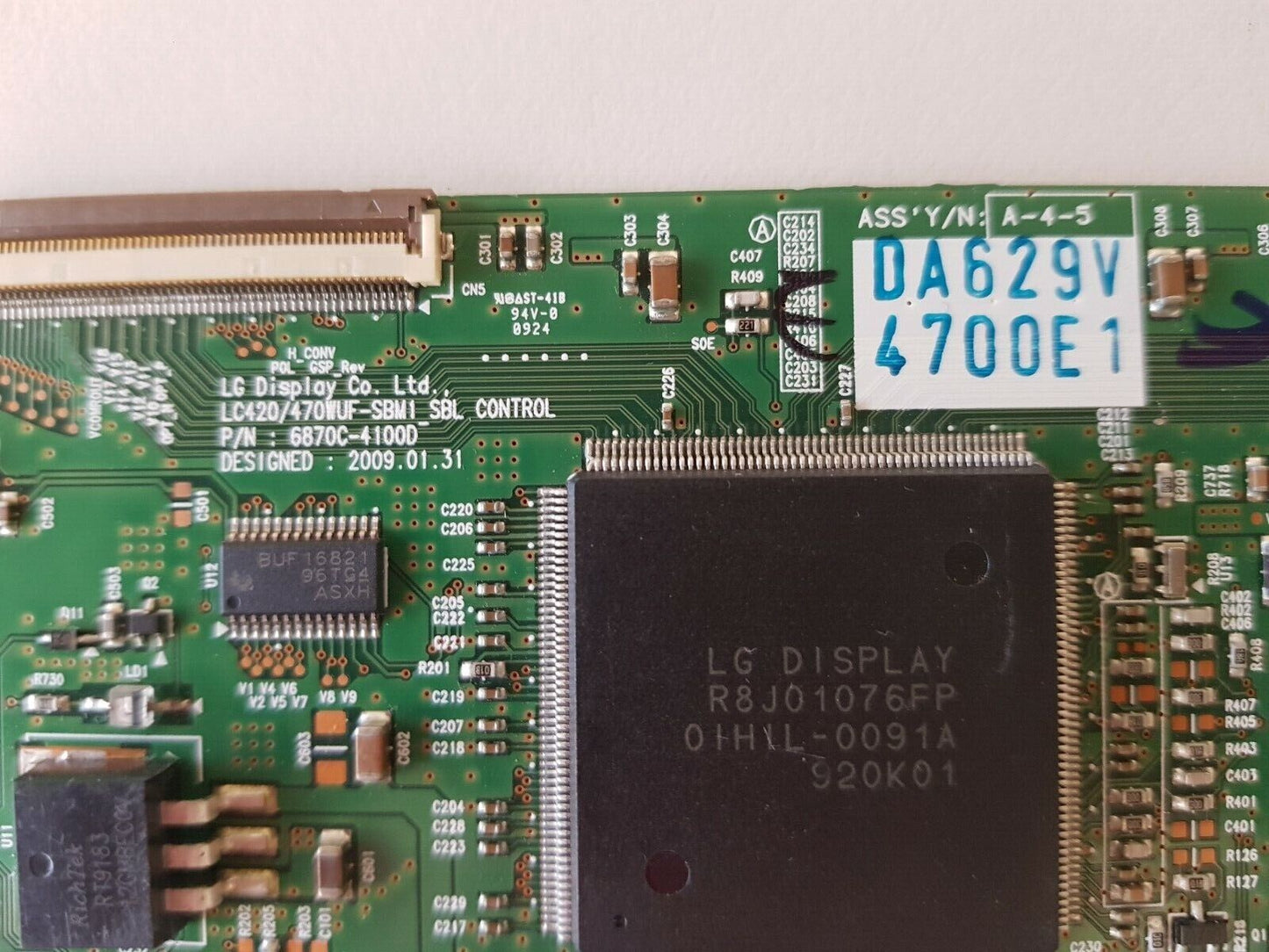 GENUINE VIZIO SV471XVT T-CON BOARD 68703-4100 6871L-4700E