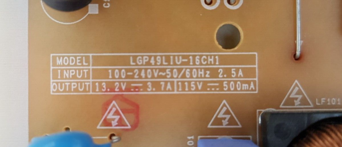 GENUINE LG 49UH610T POWER SUPPLY BOARD EAY64388811 EAX66923201 LGP49LIU-16CH1