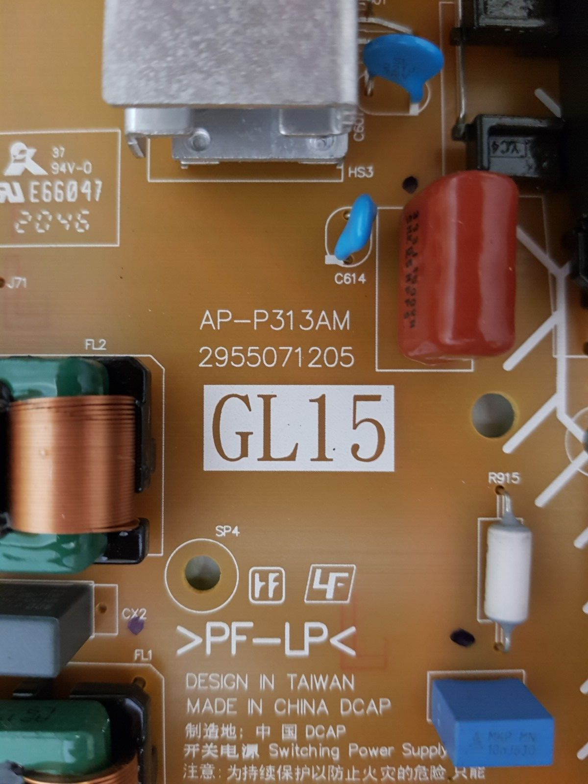 GENUINE SONY KD- 65X80J POWER SUPPLY BOARD GL15 AP-P313AM 101015021 2955071205