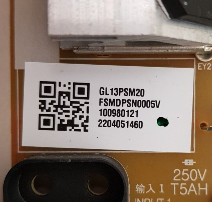 GENUINE SONY KD- 55X80K POWER SUPPLY BOARD GL13P-SM20 1-009-801-21