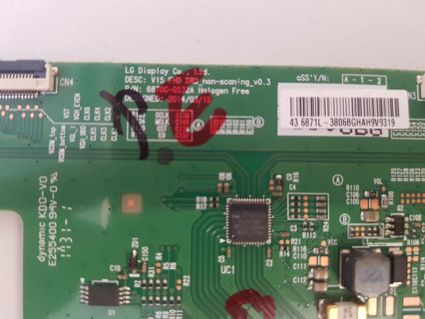 GENUINE KOGAN KALED43SMTZA T-CON BOARD 6870C-0532A 6871L-3806B