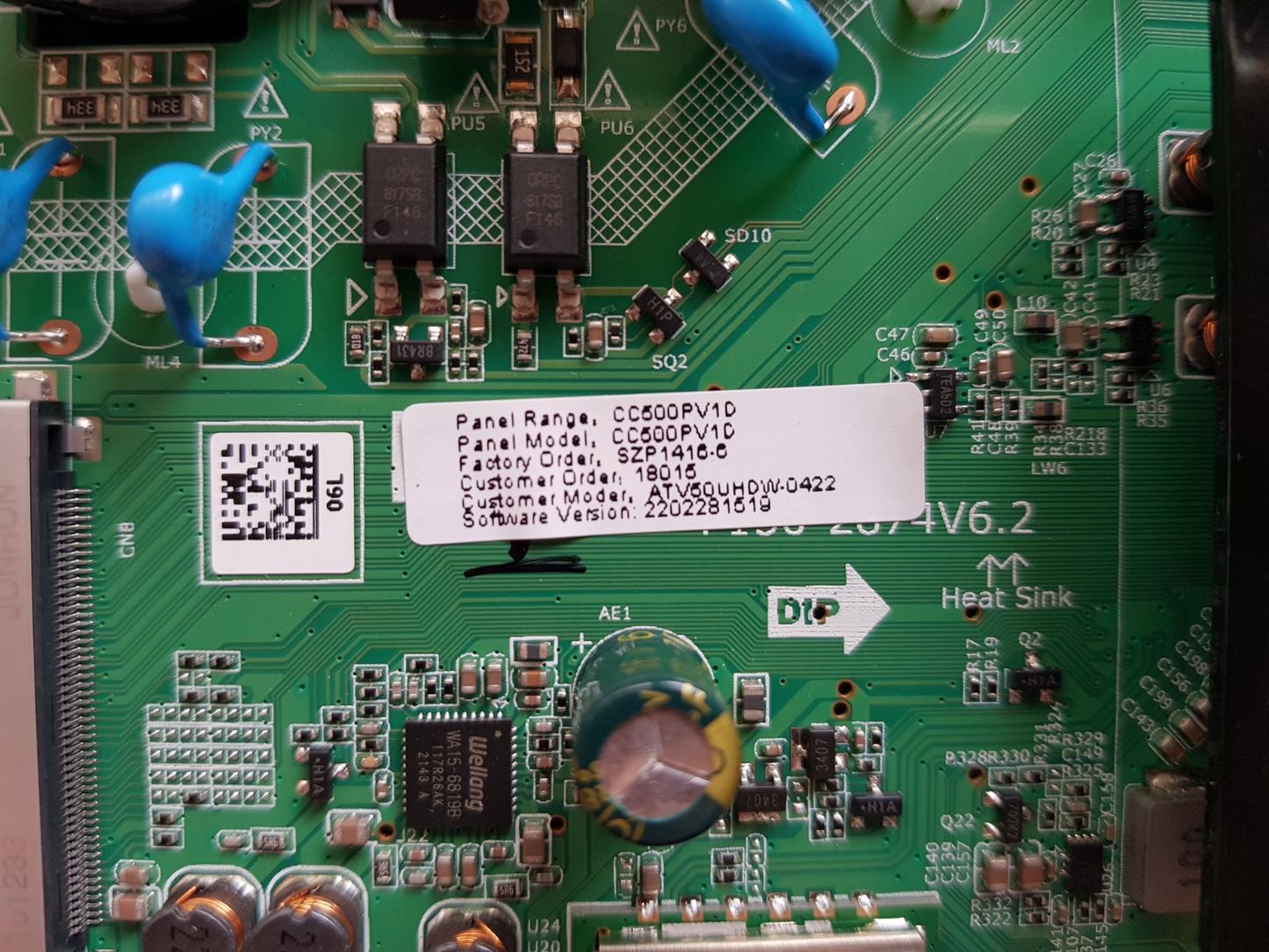 GENUINE BAUHN ATV50UHDW-0422 MAIN BOARD