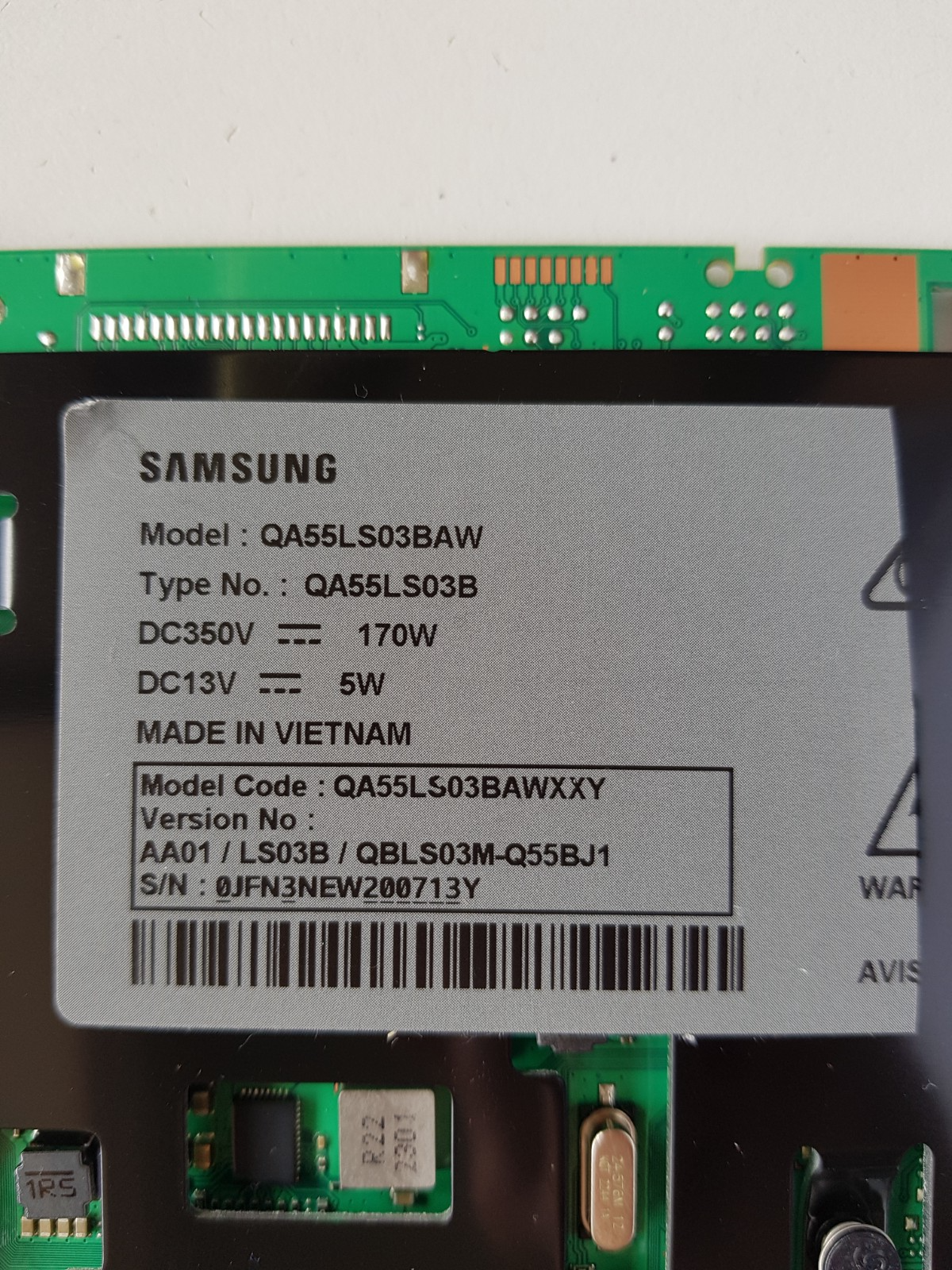 GENUINE SAMSUNG QA55LS03BAWXXY (VER AA01) MAIN BOARD BN94-17843C