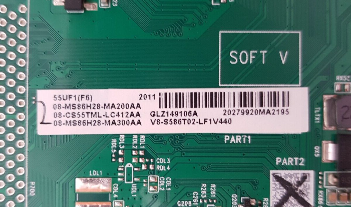 GENUINE FFALCON 55UF1 MAIN BOARD V8-S586T02-LF1V440 40-MS86R1-MAA2HG