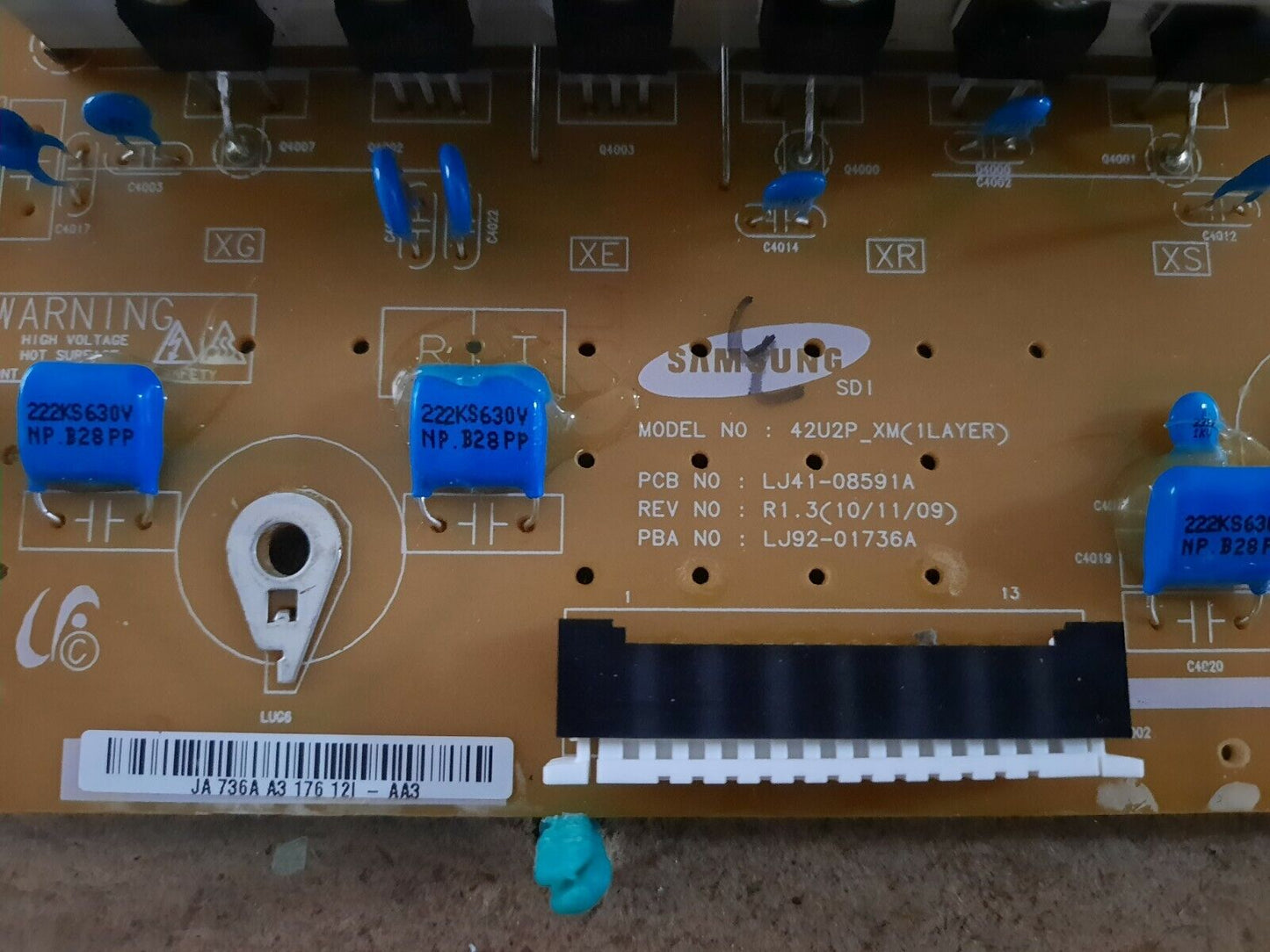 GENUINE SAMSUNG PS42C450 X-Main Board - LJ41-08591A LJ92-01736A BN96-13067A