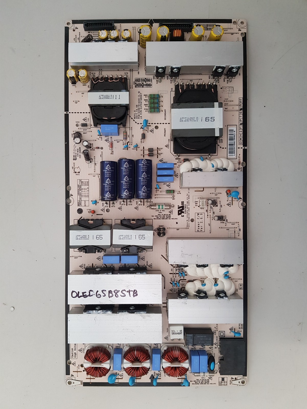 GENUINE LG OLED65B8STB POWER SUPPLY BOARD EAY64748901 LGP65C8-180P EAX67914301
