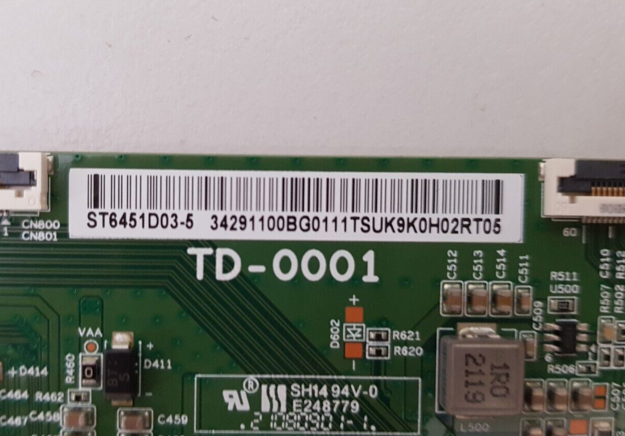GENUINE SONY XR 65X90J T-CON BOARD ST6451D03-8 ST6451D03-5 TD-0001