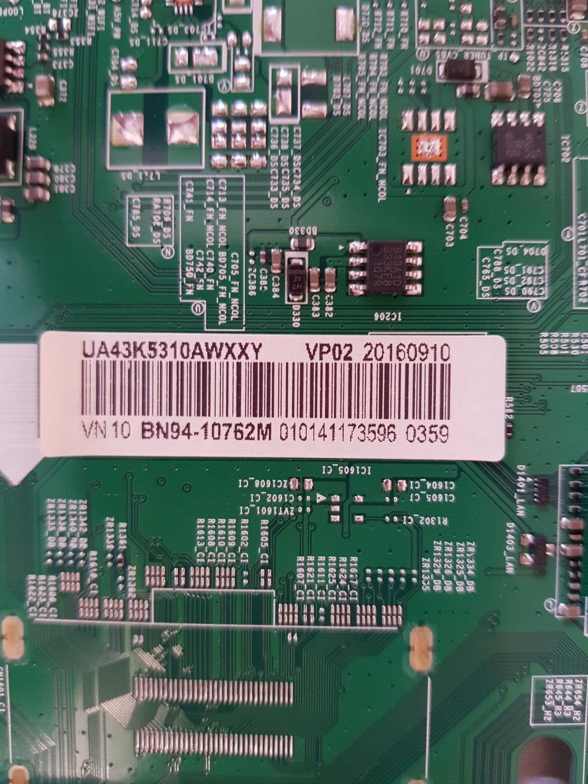 GENUINE SAMSUNG UA43K5310AWXXY (VER AA01) MAIN BOARD BN94-10762M BN41-02542A