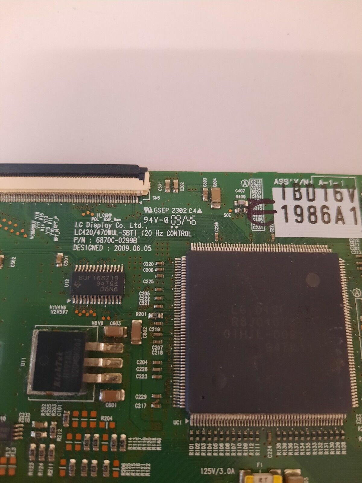 GENUINE LG 47SL90 T-Con Board - 6870C-0299B