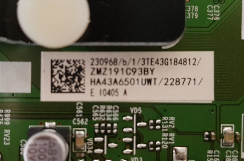 GENUINE HISENSE 43P6 MAIN BOARD RSAG7.820.7970 HA43A6501UWT 230968 228771
