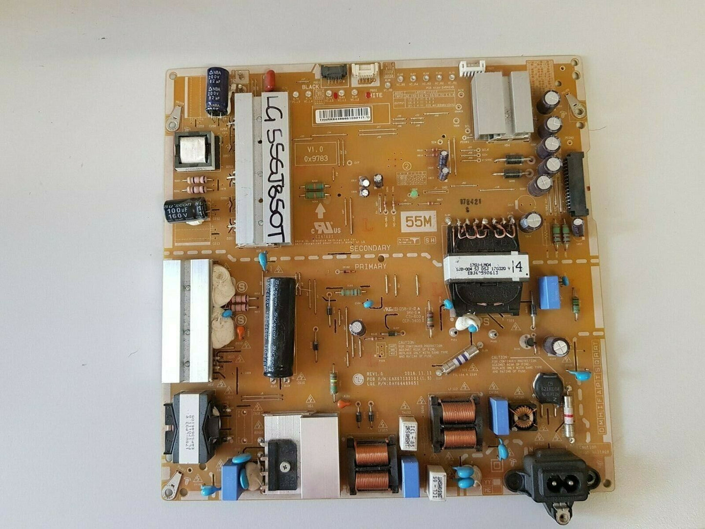 GENUINE LG 55SJ850T POWER SUPPLY BOARD EAY64489651 LGP55M-17SU12 EAX67133101