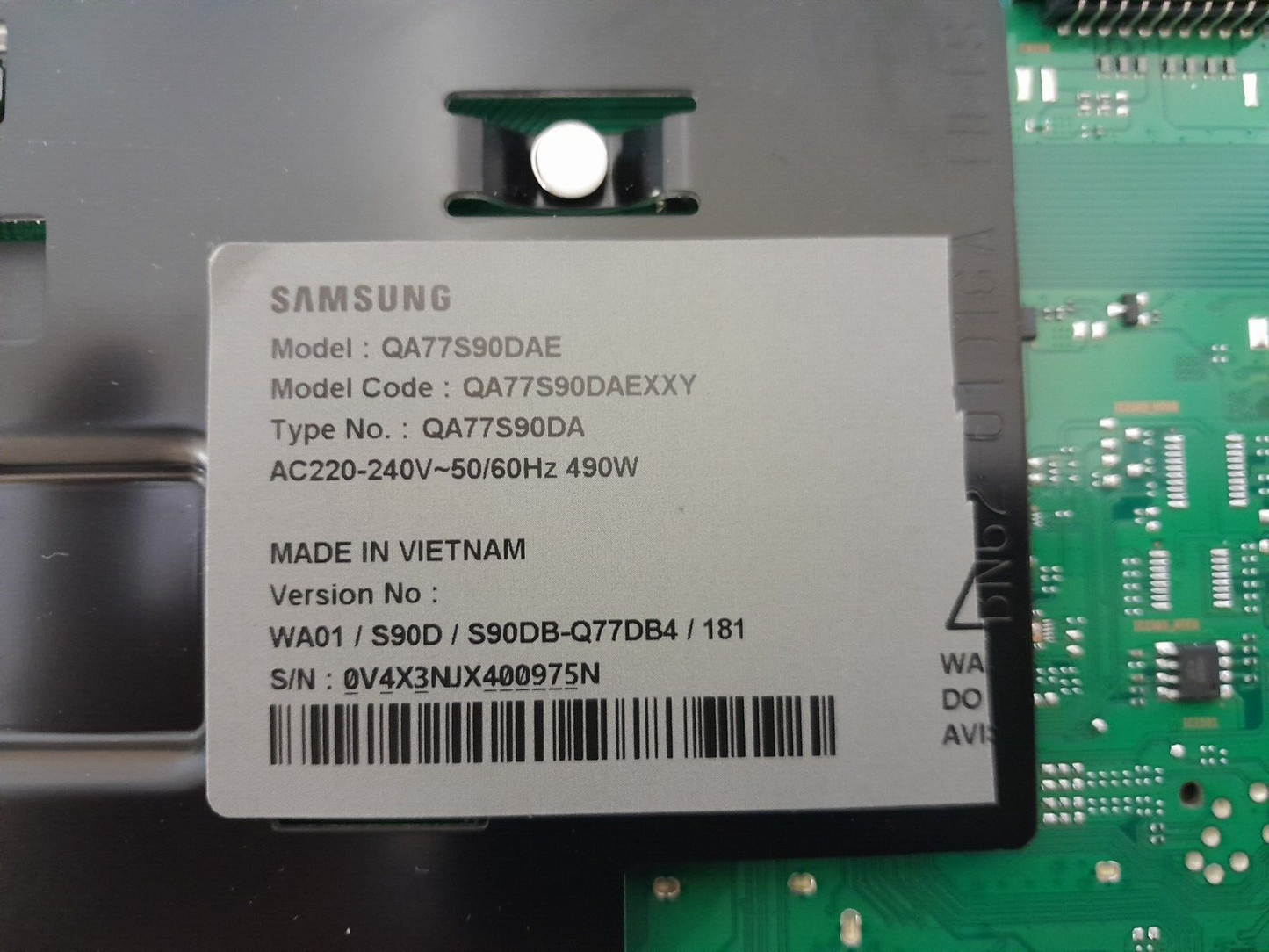 GENUINE SAMSUNG OLED QA77S90DAE (VER-WA01) MAIN BOARD  BN94-18459C