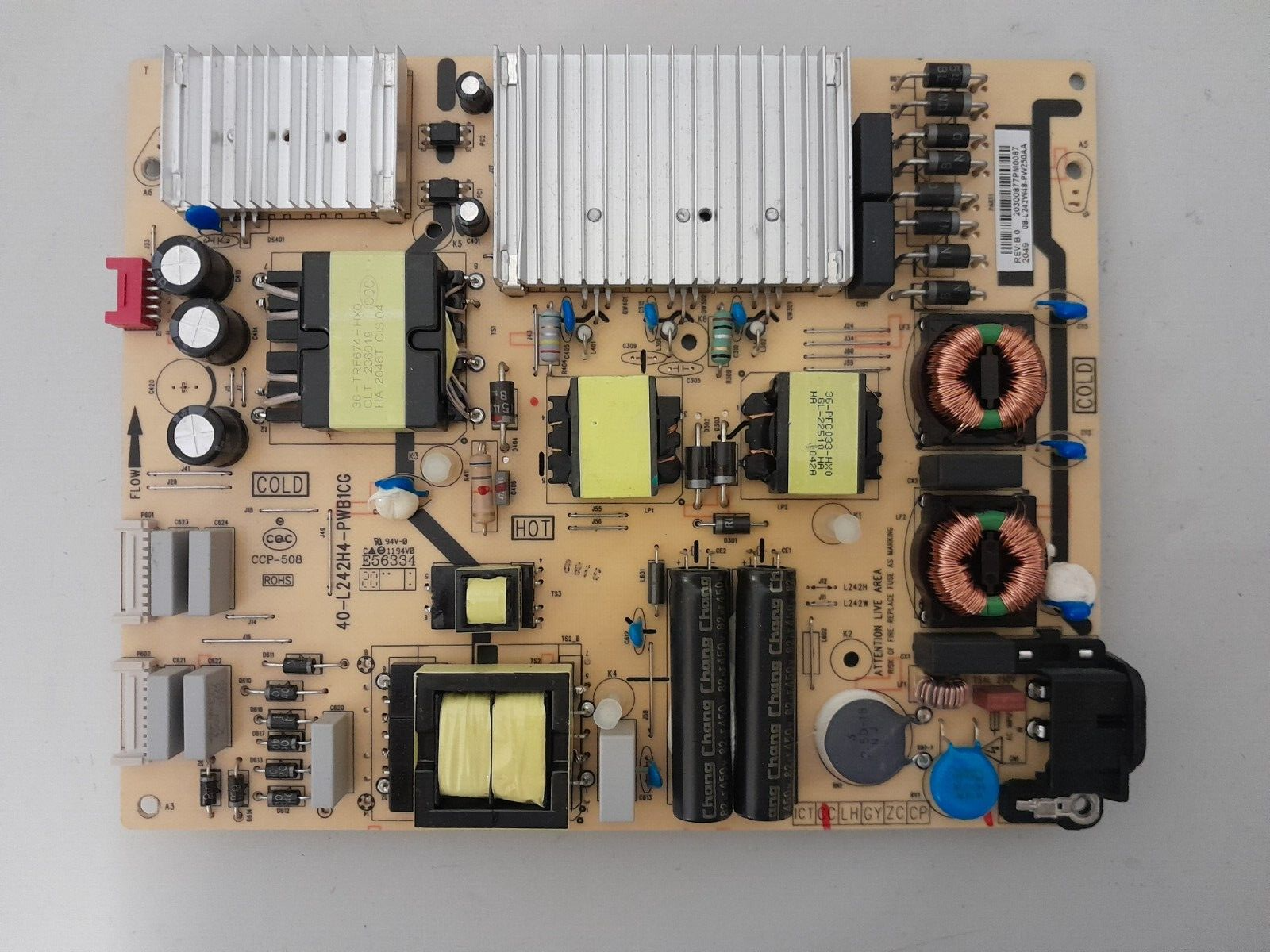 GENUINE TCL 55C815 POWER SUPPLY BOARD 40-L242H4-PWB1CG 08-L242W48-PW250AA