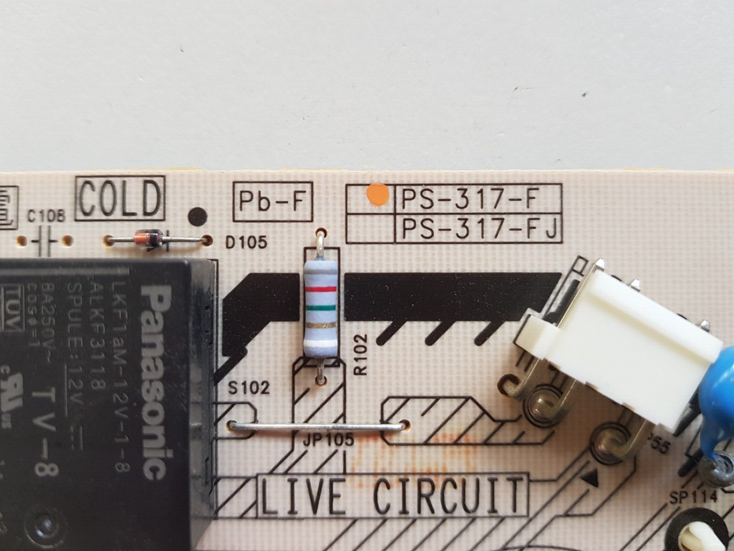 GENUINE PANASONIC TH-P55VT30A SUB POWER SUPPLY BOARD PS-317F