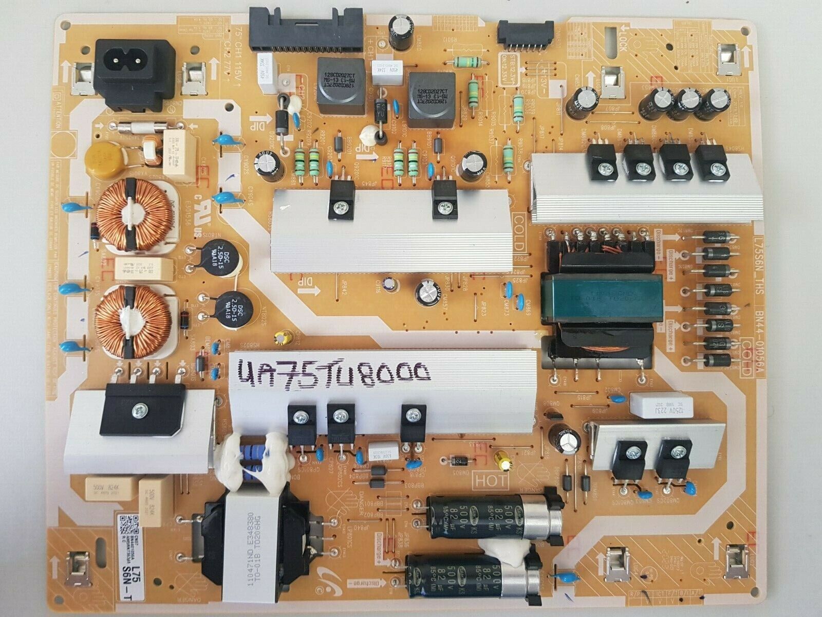 GENUINE SAMSUNG UA75TU8000 POWER SUPPLY BOARD BN44-01056A L75S6N-THS